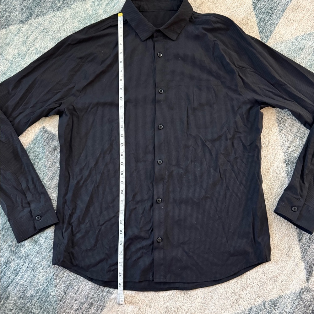 lululemon athletica Black Casual Button Down Shirt “commission long sleeve”